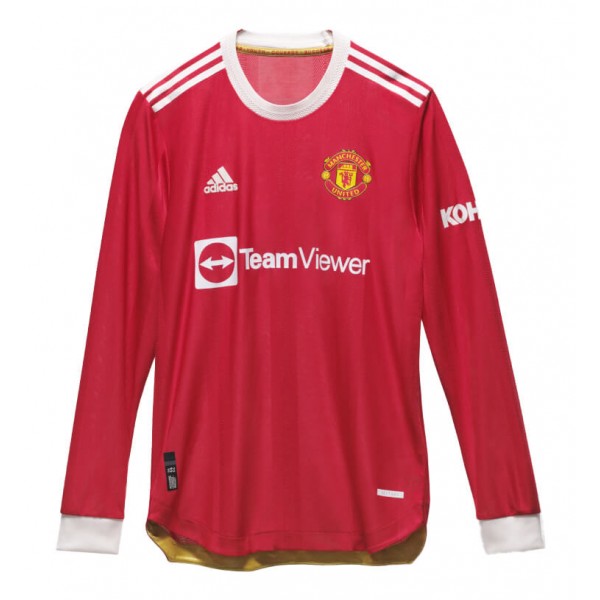 [Limited Player Edition] Manchester United 2021/22 Authentic Long Sleeve Home Shirt w/ Full Printing Set