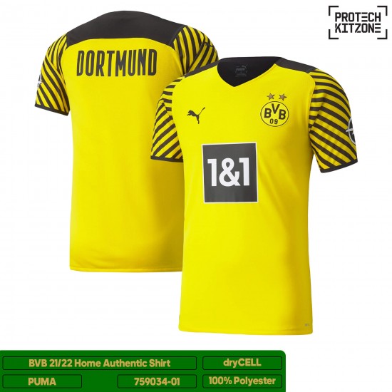 [PLAYER EDITION] Borussia Dortmund 2021/22 Authentic Home Shirt