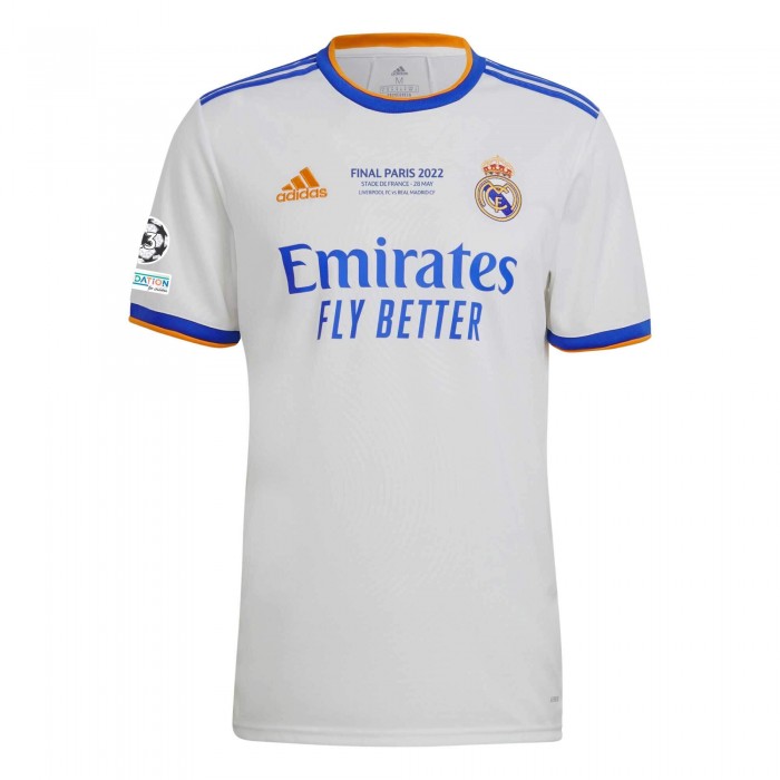 Real Madrid 2021/22 Home Shirt With Final Paris 2022 + Starball BOH 13 + Foundation 