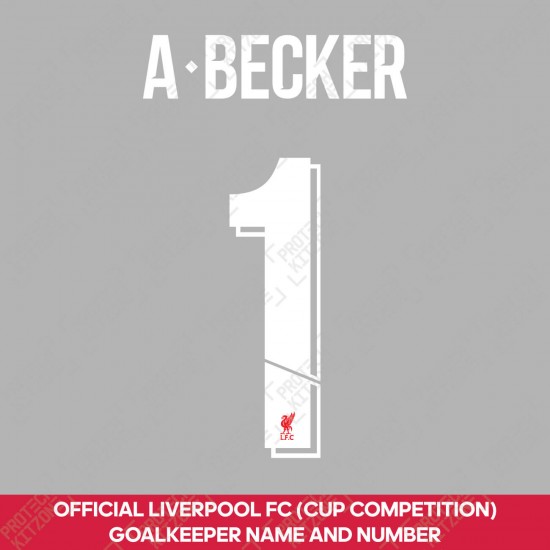 A. Becker 1 (Official Liverpool FC White Club Name and Numbering)