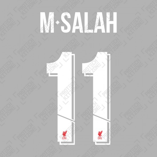 M.Salah 11 (Official Liverpool FC White Club Name and Numbering)