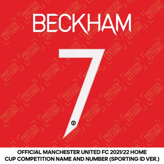 Beckham 7 (Official Manchester United FC 2021/22 Home Name and Numbering - Sporting iD Ver.)