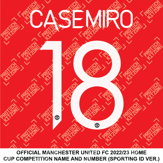 Casemiro 18 (Official Manchester United FC 2021/23 Home Name and Numbering - Sporting iD Ver.)