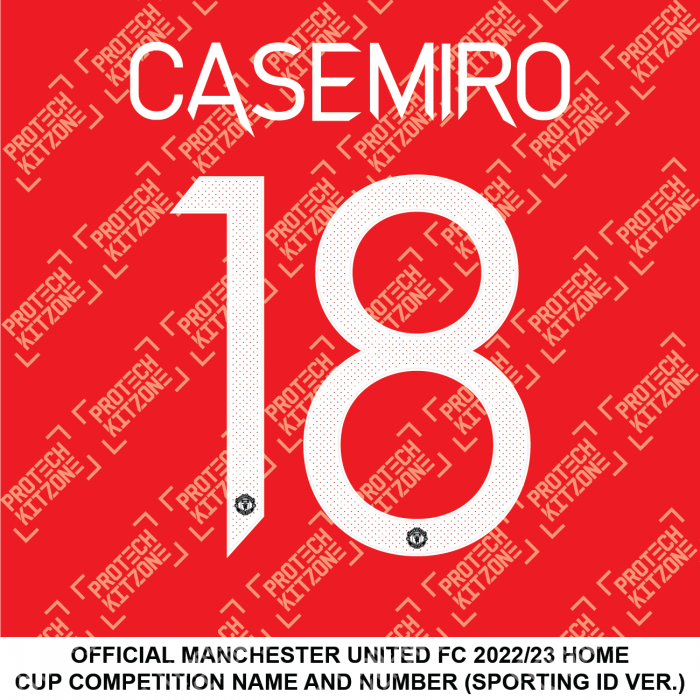 Casemiro 18 (Official Manchester United FC 2021/23 Home Name and Numbering - Sporting iD Ver.)