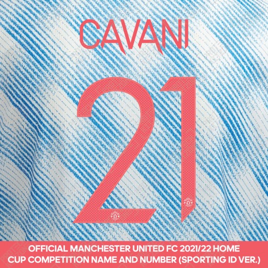 Cavani 21 (Official Manchester United FC 2021/22 Away Name and Numbering - Sporting iD Ver.)