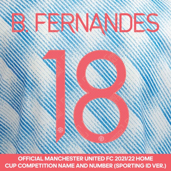 B. Fernandes 18 (Official Manchester United FC 2021/22 Away Name and Numbering - Sporting iD Ver.)