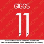 [Coming Soon] Giggs 11 (Official Manchester United FC 2021/22 Home Name and Numbering - Sporting iD Ver.)
