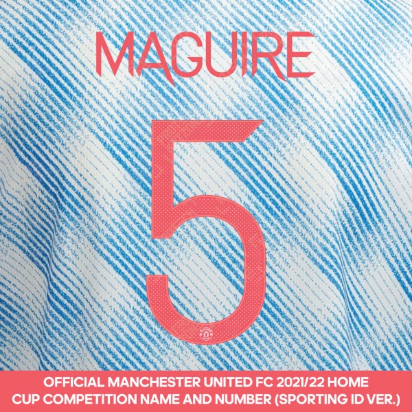 Maguire 5 (Official Manchester United FC 2021/22 Away Name and Numbering - Sporting iD Ver.)