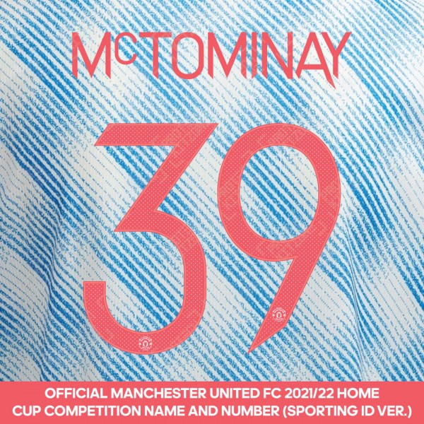 [Coming Soon] McTominay 39 (Official Manchester United FC 2021/22 Away Name and Numbering - Sporting iD Ver.)