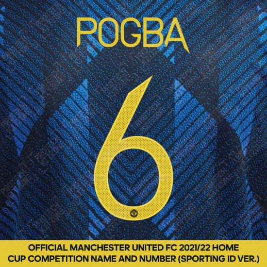 Pogba 6 (Official Manchester United FC 2021/22 Third Name and Numbering - Sporting iD Ver.)