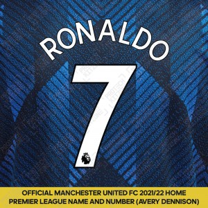Ronaldo 7 (Official Manchester United 2021/22 Third Premier League Name and Number)