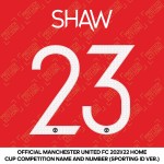 [Coming Soon] Shaw 23 (Official Manchester United FC 2021/22 Home Name and Numbering - Sporting iD Ver.)
