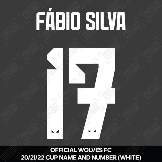Fàbio Silva 17 (Official Name and Number Printing for Wolverhampton FC 2021/22 Away Cup Shirt)