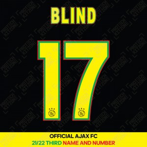 Blind 17 (Official Ajax FC 2021/22 Third Shirt Name and Numbering)