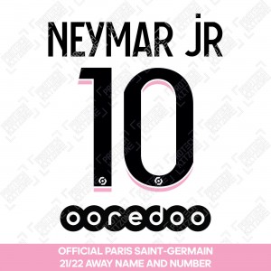 Neymar Jr 10 (Official PSG 2021/22 Away Ligue 1 Name and Numbering)
