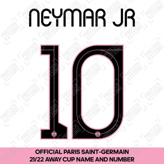 Neymar Jr 10 (Official PSG 2021/22 Away Cup Competition Name and Numbering)