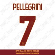 Pellegrini 7 (Official AS Roma 2021/22 Away/Third Club Name and Numbering)