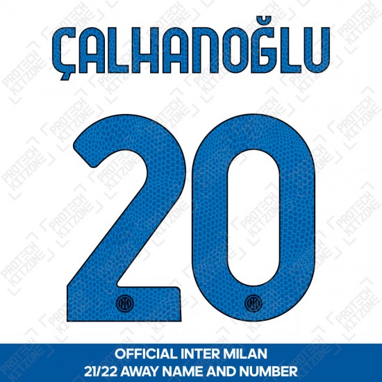 Çalhanoğlu 20 (Official Inter Milan 2021/22 Home Club Away and Numbering)