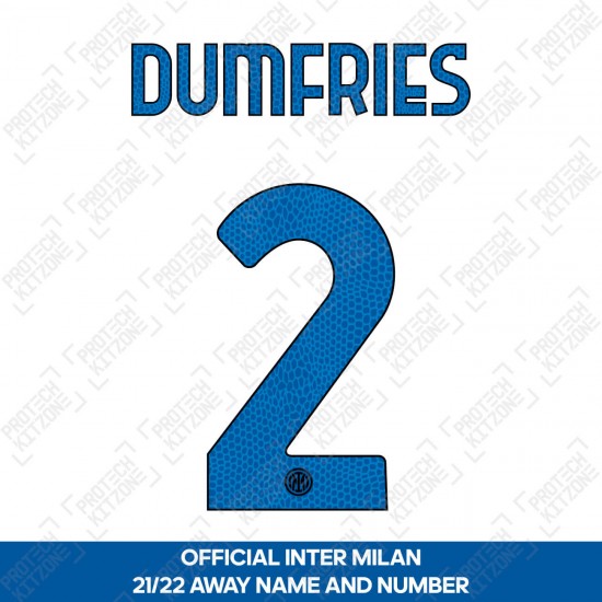 Dumfries 2 (Official Inter Milan 2021/22 Away Club Name and Numbering)