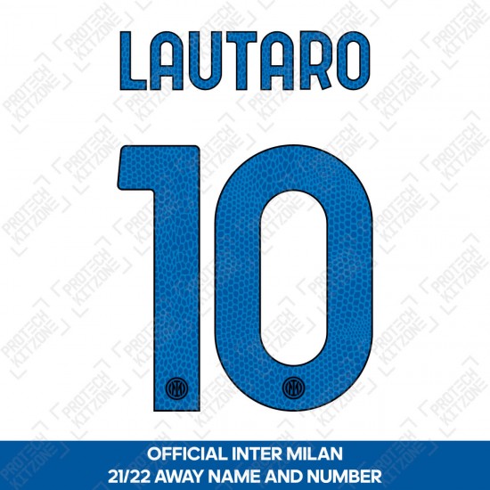 Lautaro 10 (Official Inter Milan 2021/22 Away Club Name and Numbering)