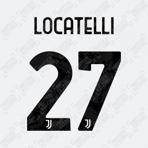 Locatelli 27 (Official Juventus 2021/22 Home Name and Numbering)