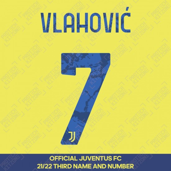 Vlahović 7 (Official Juventus 2021/22 Third Name and Numbering)