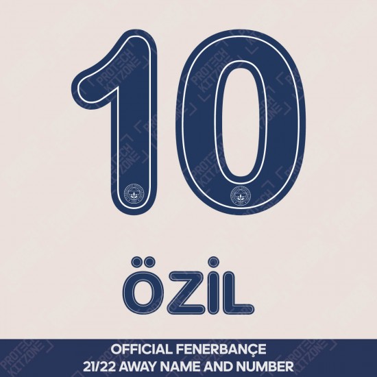 Özil 10 (Official Fenerbahçe 2021/22 Away Name and Numbering)