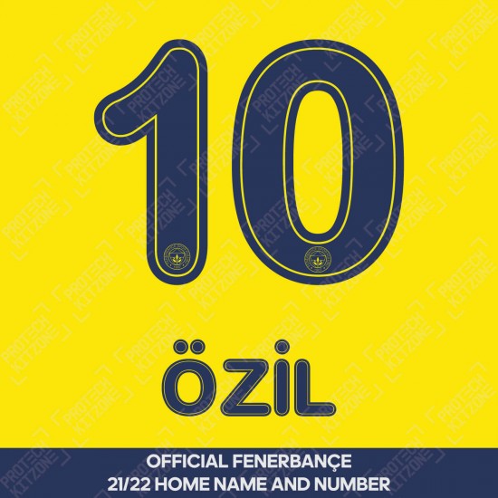 Özil 10 (Official Fenerbahçe 2021/22 Home Name and Numbering)
