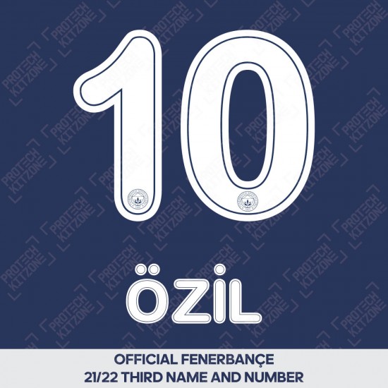 Özil 10 (Official Fenerbahçe 2021/22 Third Name and Numbering)