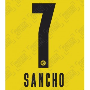 Sancho 7 (OFFICIAL Borussia Dortmund 2021-22 HOME NAME AND NUMBERING)