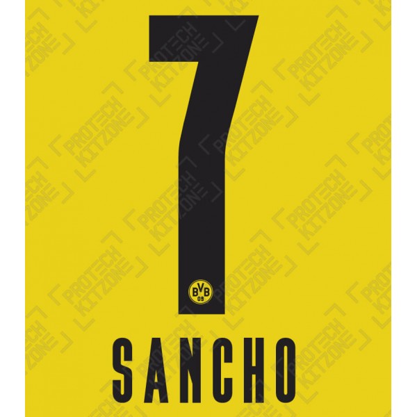 Sancho 7 (OFFICIAL Borussia Dortmund 2021-22 HOME NAME AND NUMBERING)