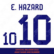 E. Hazard 10 (Official Belgium 2022 Away Name and Numbering)