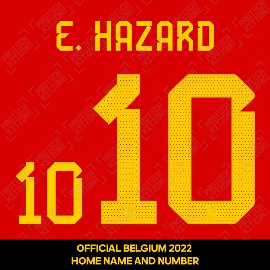 E. Hazard 10 (Official Belgium 2022 Home Name and Numbering)