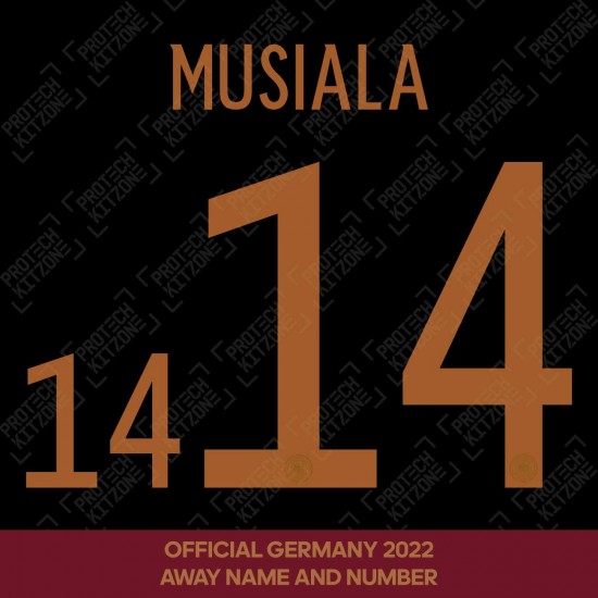 Musiala 14 (Official Germany 2022 Away Name and Numbering)