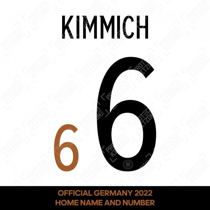 Kimmich 6 (Official Germany 2022 Home Name and Numbering), World Cup 2022, K6DFB22H, 