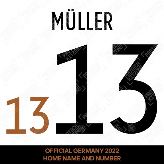 Müller 13 (Official Germany 2022 Home Name and Numbering)