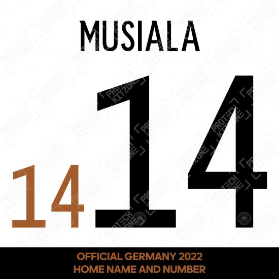 Musiala 14 (Official Germany 2022 Home Name and Numbering)