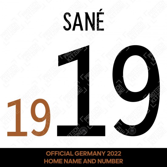 Sané 19 (Official Germany 2022 Home Name and Numbering)