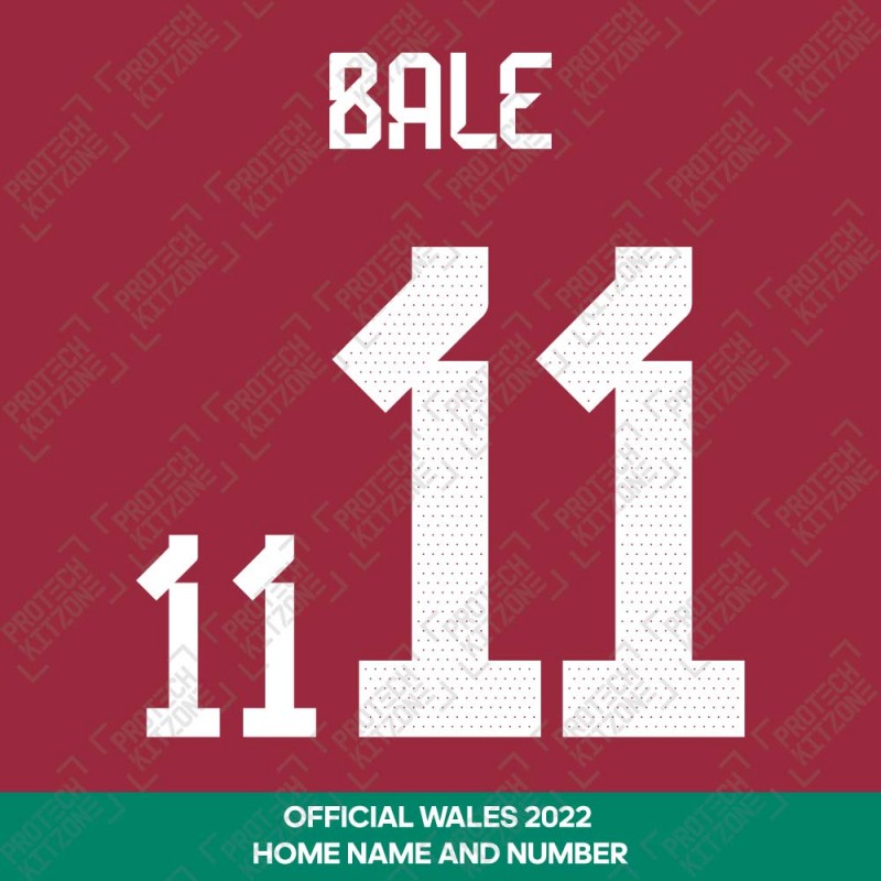 Bale 11 (Official Wales 2022 Home Name and Numbering)