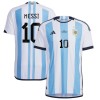 [PLAYER EDITION] Argentina 2022 Home Shirt with Player version Messi 10 + World Cup 2022 Final Match Date Printing (Oversea Imported), Argentina, HF2157, Adidas