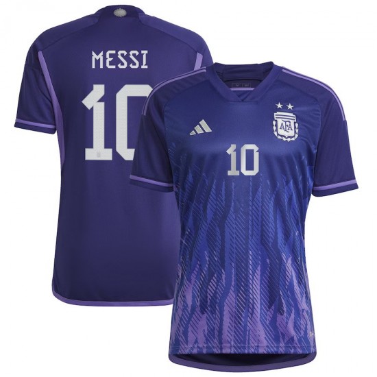 Argentina 2022 Away Shirt With Messi 10 Name and Numbering 