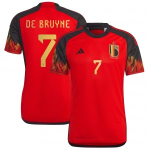 Belgium 2022 Home Shirt with De Bruyne 7 - Size Asia 2XL