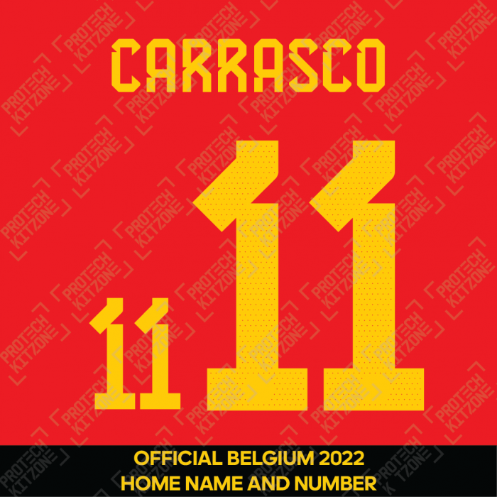 Carrasco 11 (Official Belgium 2022 Home Name and Numbering)