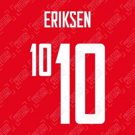 Eriksen 10 (Official Denmark 2020-22 Home / 2022 Third Name and Numbering)