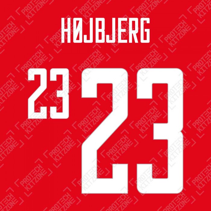 Højbjerg 23 (Official Denmark 2020-22 Home / 2022 Third Name and Numbering), UEFA EURO 2020, D14 DEN NNS, 