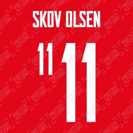 Slov Olsen 11 (Official Denmark 2020-22 Home / 2022 Third Name and Numbering)