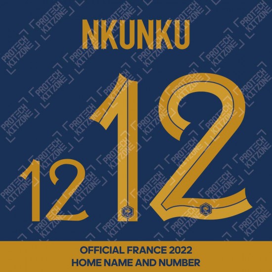 Nkunku 12 (Official France 2022 Home Name and Numbering)