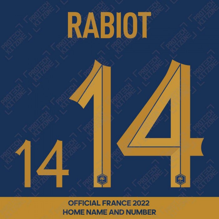 Rabiot 14 (Official France 2022 Home Name and Numbering), World Cup 2022, R14 22 FFF HM, 