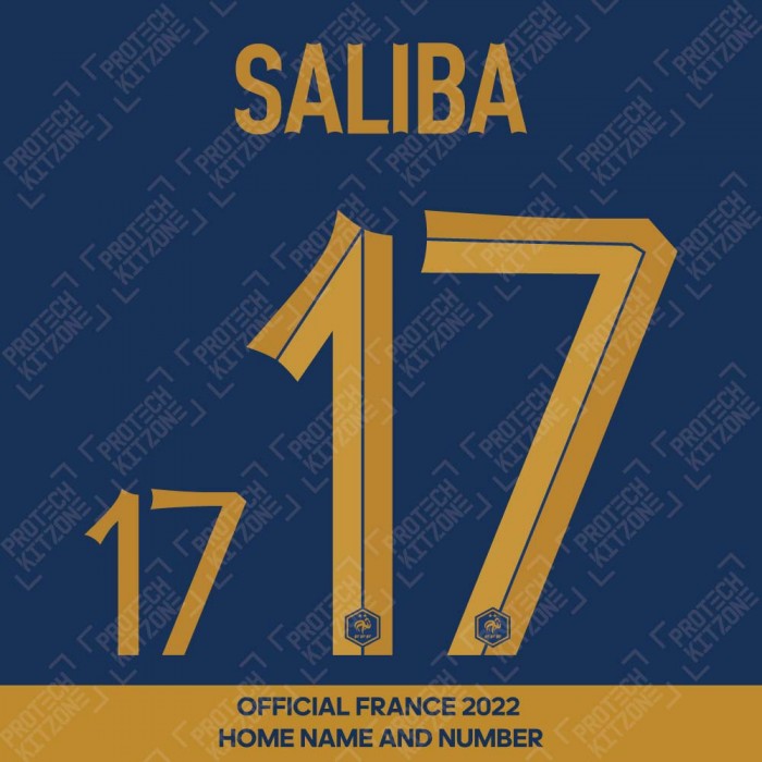 Saliba 17 (Official France 2022 Home Name and Numbering), World Cup 2022, S17 22 FFF HM, 