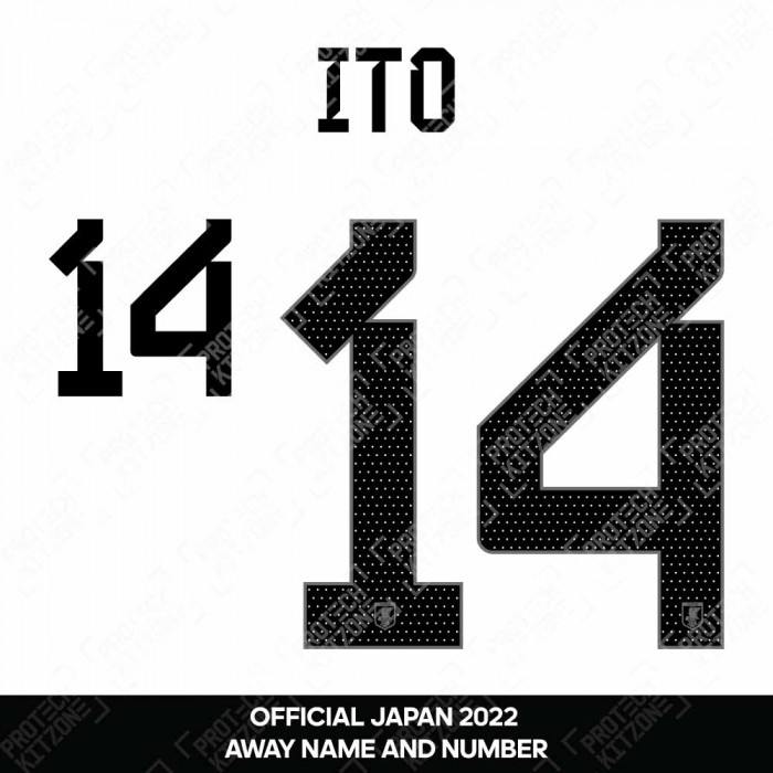 Ito 14 (Official Japan 2022 Away Name and Numbering), Japan National Team, ITO2022H, 